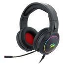Headset Gamer Redragon H270-rgb Mento, Preto, Drivers 50mm, Controle De Volume RGB, USB + P2, Banhado Com Microfone