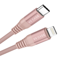 Cabo para iPhone/iPad Type C / Lightning MFI Dragon Turbo VX Case - Rosê