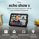 Echo Show 8 3ª Geração Amazon, Smart Display com Áudio Espacial, Hub de Casa Inteligente e Alexa, Câmera 13MP, Preto - B0BLS1XM8L